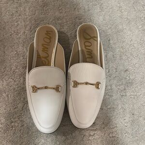 Sam Edelman White slip on mule